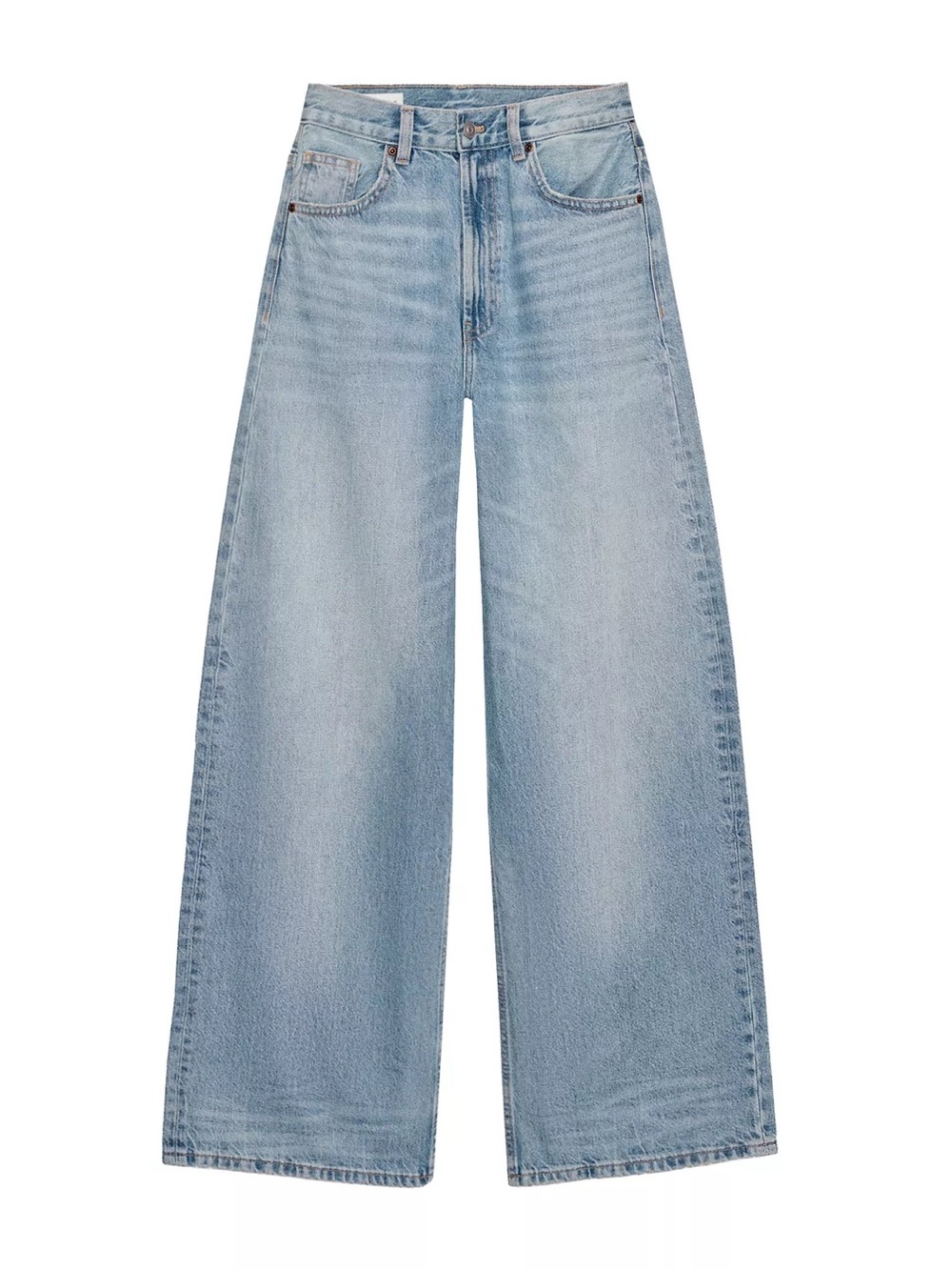 Zara TRF Extra Wide Leg High Waist Light Blue Jeans size 0 / 25